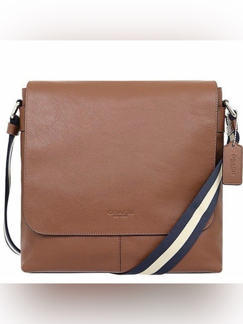 Coach Charles  Messenger Bag F72362 Sport Calf Leather Crossbody Brown